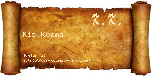 Kis Kozma névjegykártya
